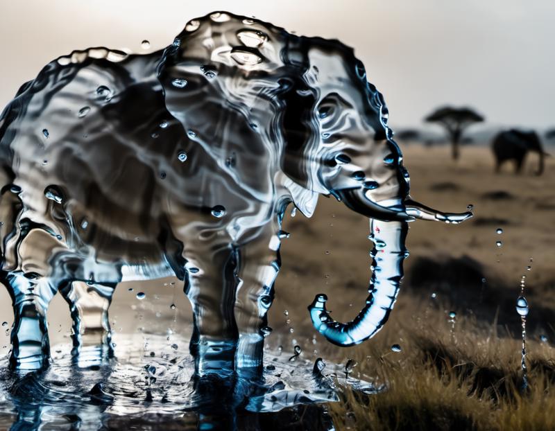 00136-_lora_Aether_Aqua_v1_SDXL_LoRA_1_ a photo of an elephant made of transparent water, the african savannah plains in the backgroun.png